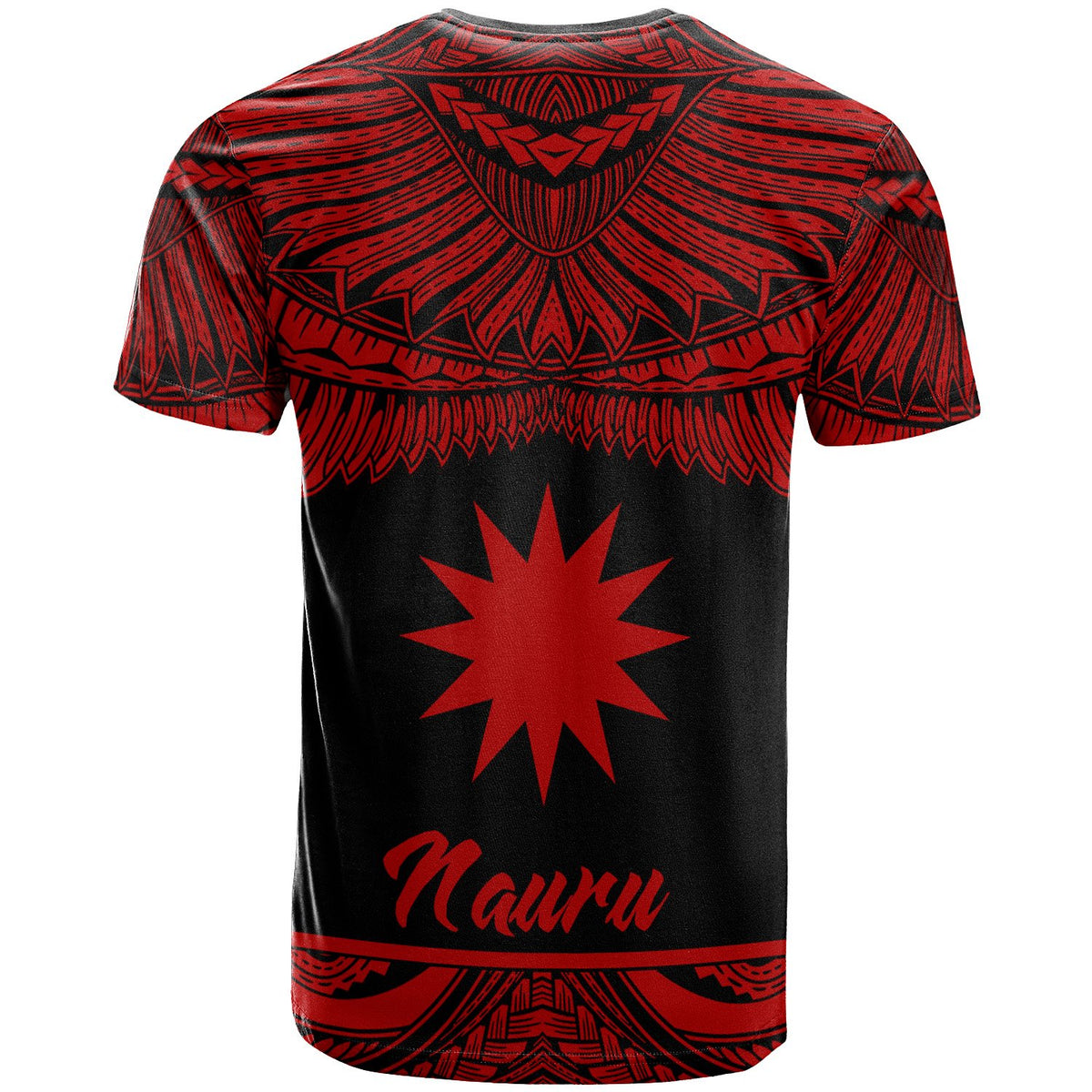 Nauru Polynesian T Shirt Nauru Pride Red Version - Polynesian Pride