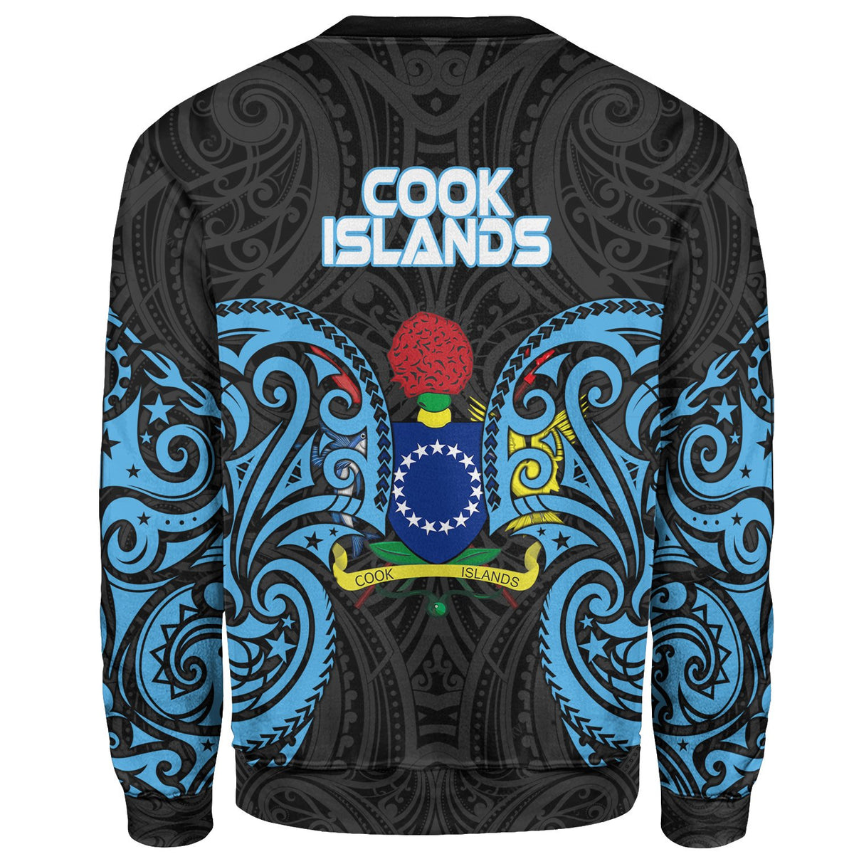Cook Islands Polynesian Sweater - Spirit Style Blue - Polynesian Pride