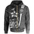 Federated States of Micronesia Zip up Hoodie White Turtle with Hook Unisex WHITE - Polynesian Pride
