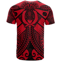 Pohnpei Custom T Shirt Red Seal with Polynesian Tattoo - Polynesian Pride