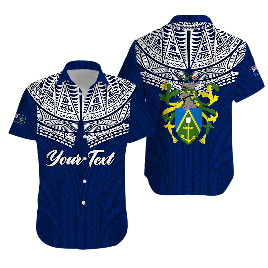 (Custom Personalised) Pitcairn Islands Pride Hawaiian Shirt - LT12 Unisex Blue - Polynesian Pride