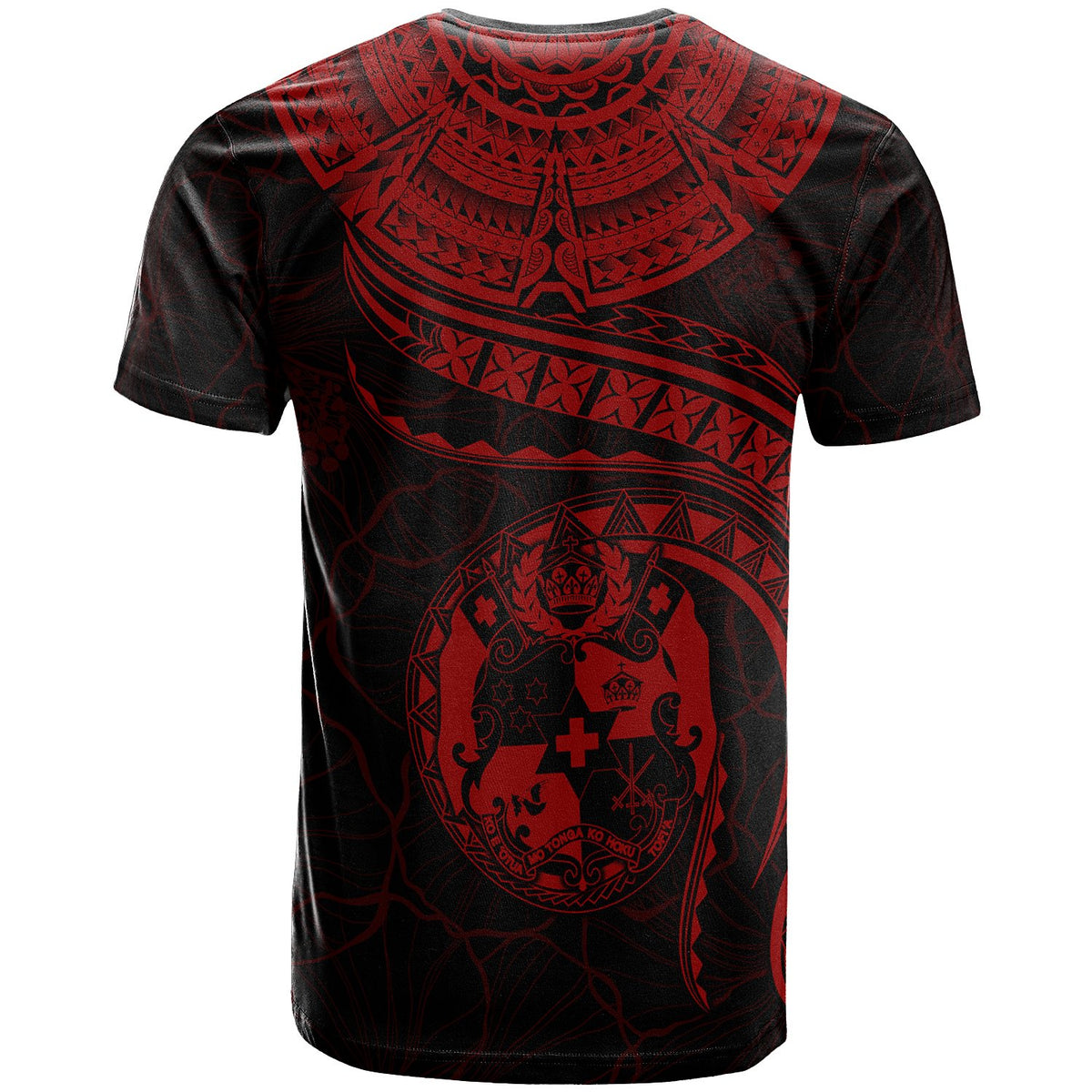 Tonga Polynesian Custom T Shirt Tonga Waves (Red) - Polynesian Pride