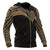 Tahiti Polynesian Zip up Hoodie Gold Heart Shield - Polynesian Pride