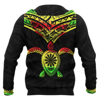 Polynesian Hawaii All Over Hoodie Reggae Turtle - Polynesian Pride