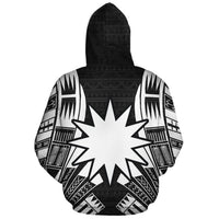 Nauru Polynesian Custom Zip up Hoodie Black Tattoo - Polynesian Pride