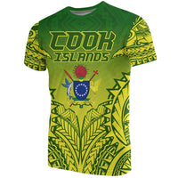 Cook Islands T Shirt Polynesian Coat of Arms Unisex Green - Polynesian Pride