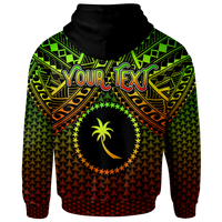 Polynesian Chuuk Custom Zip up Hoodie Reggae Vintage Polynesian Patterns - Polynesian Pride