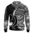 Pohnpei Hoodie Micronesia White Patterns With Coat of Arms - Polynesian Pride