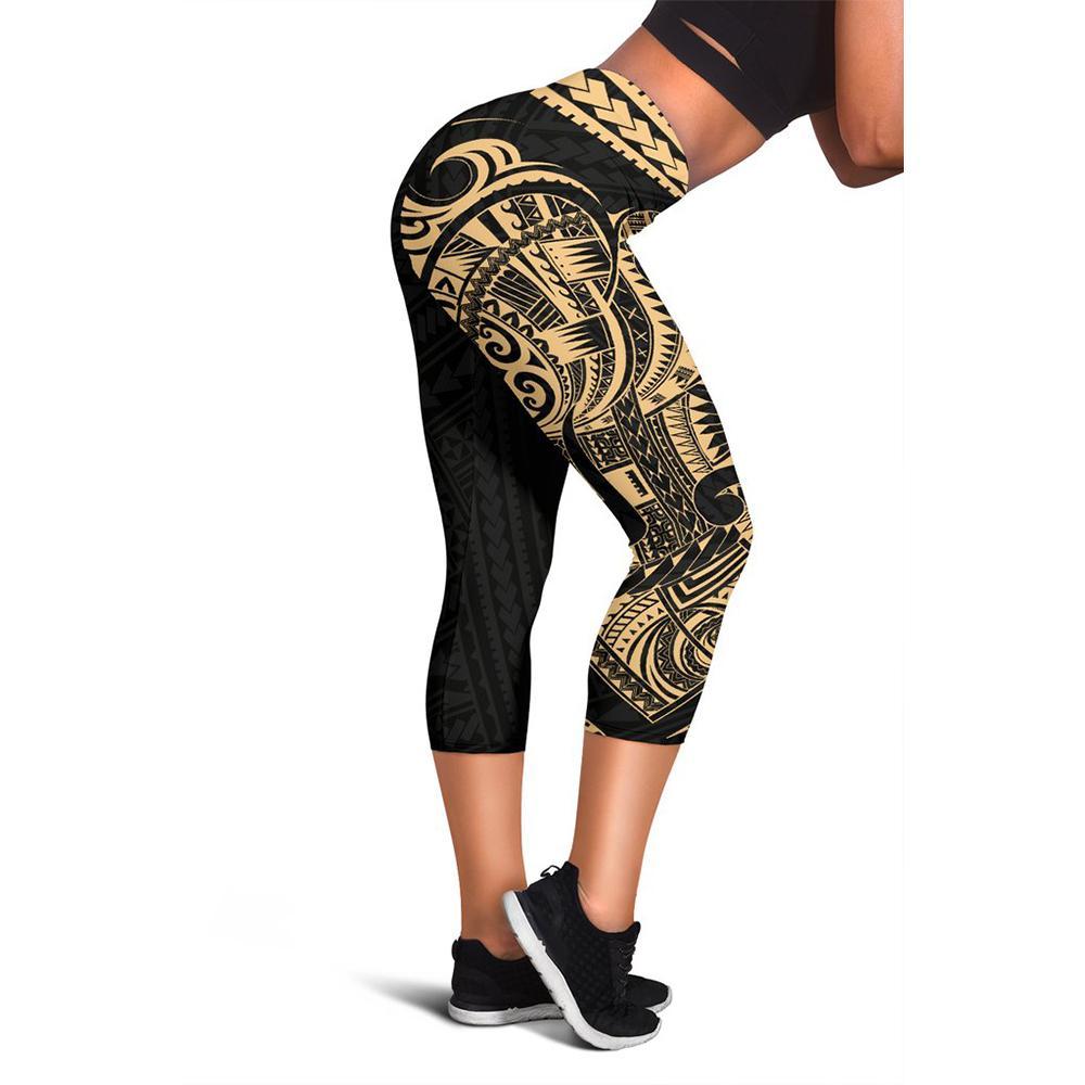 Polynesian Rising 7th Capris A6 Women Black - Polynesian Pride