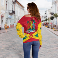 Grenada Women Off Shoulder Keep Calm and Love Grenada LT13 - Polynesian Pride