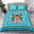 (Custom Personalised) Fiji Bedding Set Pattern - Fijian Tapa Pattern Turquoise LT13 Turquoise - Polynesian Pride