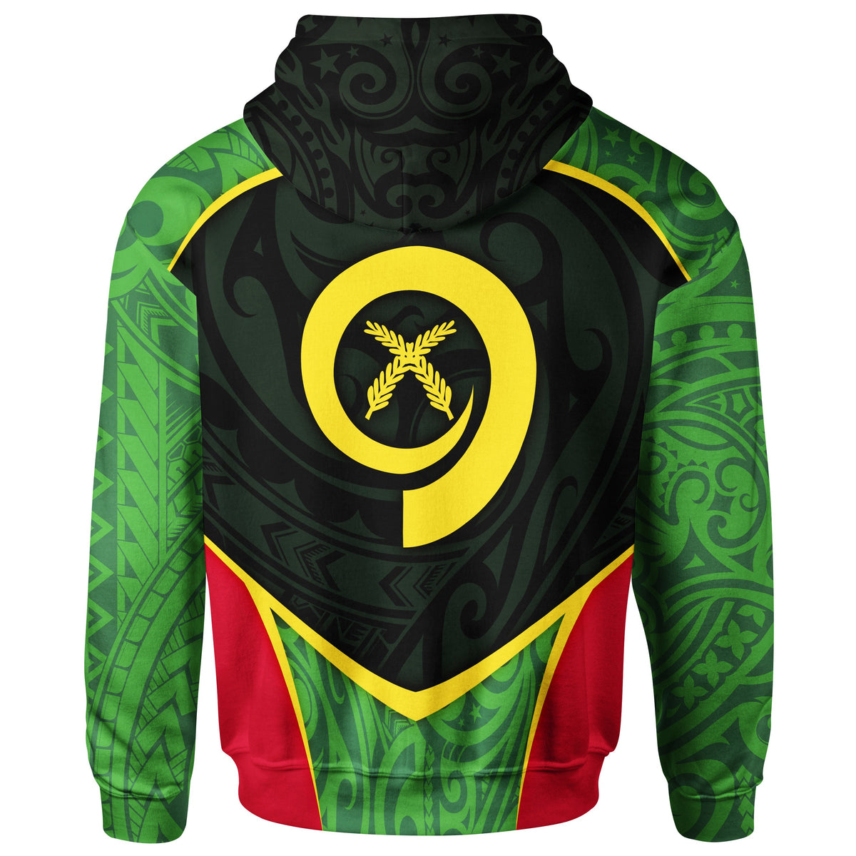 Vanuatu Polynesian Zip up Hoodie Flag Sport Style - Polynesian Pride