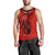 (TOKO OFA) Tonga Polynesian Men Tank Top - Tonga Waves Red Black LT13 - Polynesian Pride