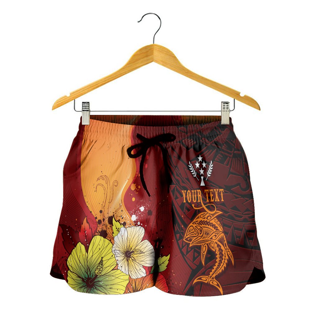 Kosrae Custom Personalised Women's Shorts - Tribal Tuna Fish - Polynesian Pride