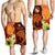 Tonga Custom Personalised Men's Shorts - Tribal Tuna Fish Orange - Polynesian Pride