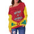Grenada Women Off Shoulder Keep Calm and Love Grenada LT13 - Polynesian Pride