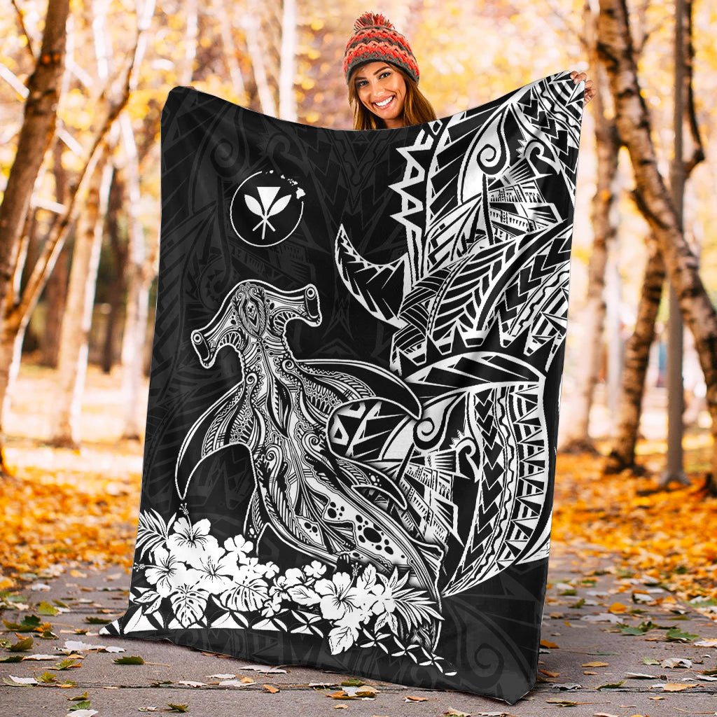 Hawaii Polynesian Premium Blanket Wild Hammerhead Sharks LT13 - Polynesian Pride
