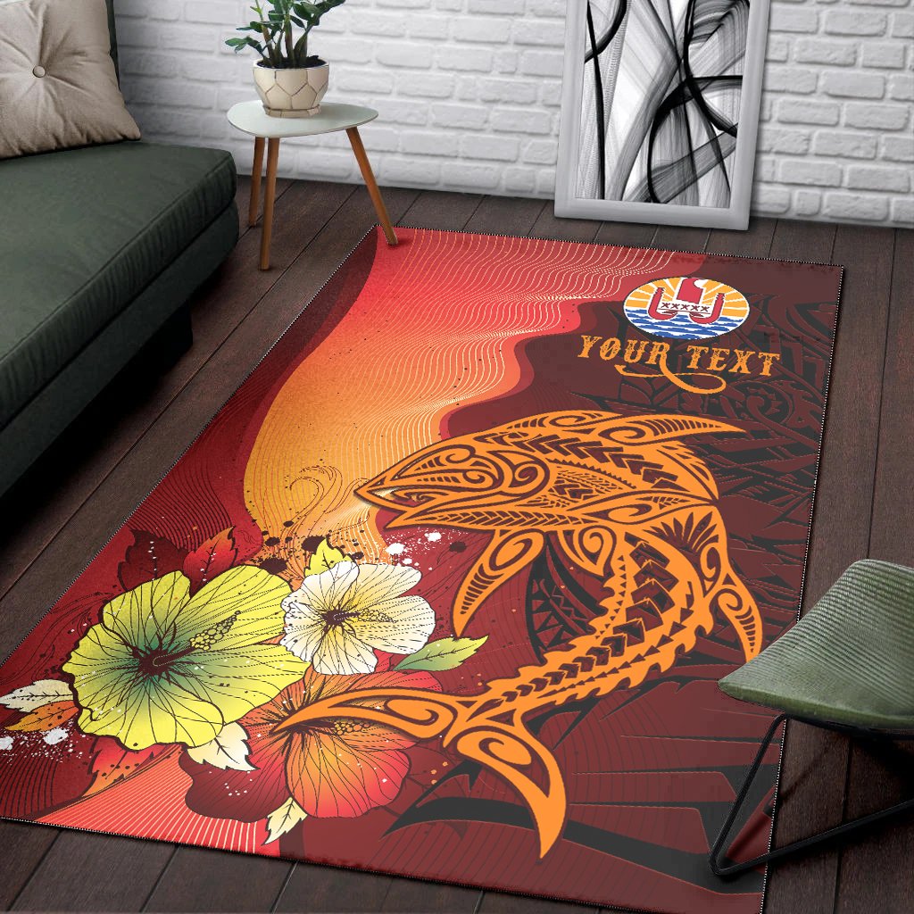 Tahiti Custom Personalised Area Rugs - Tribal Tuna Fish - Polynesian Pride
