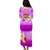 (Custom Personalised) Fiji Puletasi Dress Purple Tapa Pattern Fijian Plumeria Flowers LT13 - Polynesian Pride