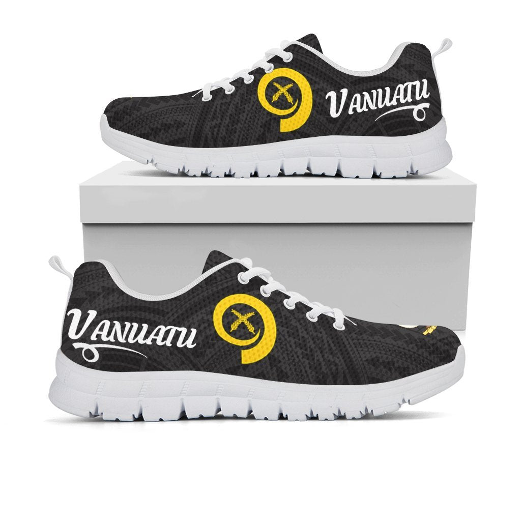 Vanuatu Sneakers - Vanuatu Flag Black - A5 - Polynesian Pride