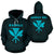 Hawaii Kanaka Polynesian Hoodie Blue Unisex Red - Polynesian Pride
