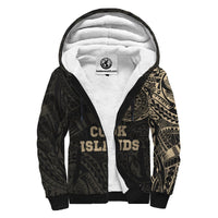 Cook Islands Tattoo Style - Sherpa Hoodie Black & GOLD - Polynesian Pride