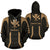 Hawaii Kanaka Polynesian Hoodie Gold Unisex Black - Polynesian Pride