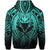 Hawaii Maka Polynesian Kanaka Maoli Zip Hoodie Heaven Style Turquoise - Polynesian Pride