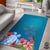 Polynesian Turtle Hibiscus Area Rug Black - Polynesian Pride