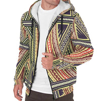 Polynesian Patterns Sherpa Hoodie 01 White - Polynesian Pride