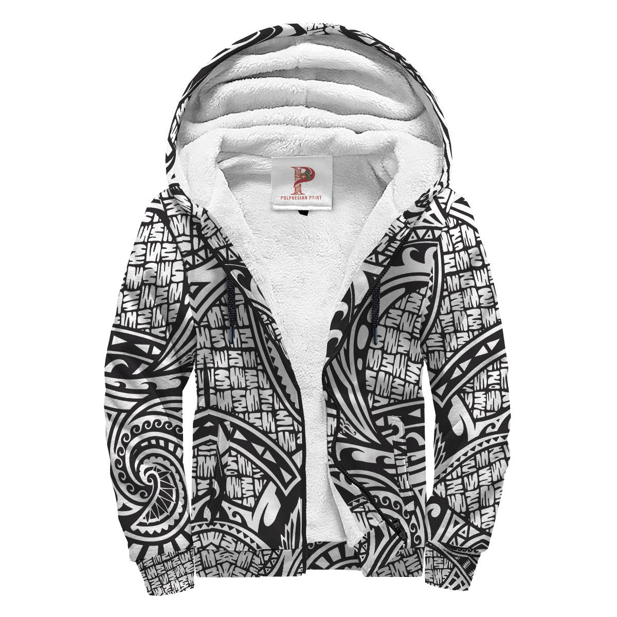 Polynesian Patterns Sherpa Hoodie 03 - Polynesian Pride