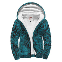 Polynesian Patterns Sherpa Hoodie - Blue Style - Polynesian Pride