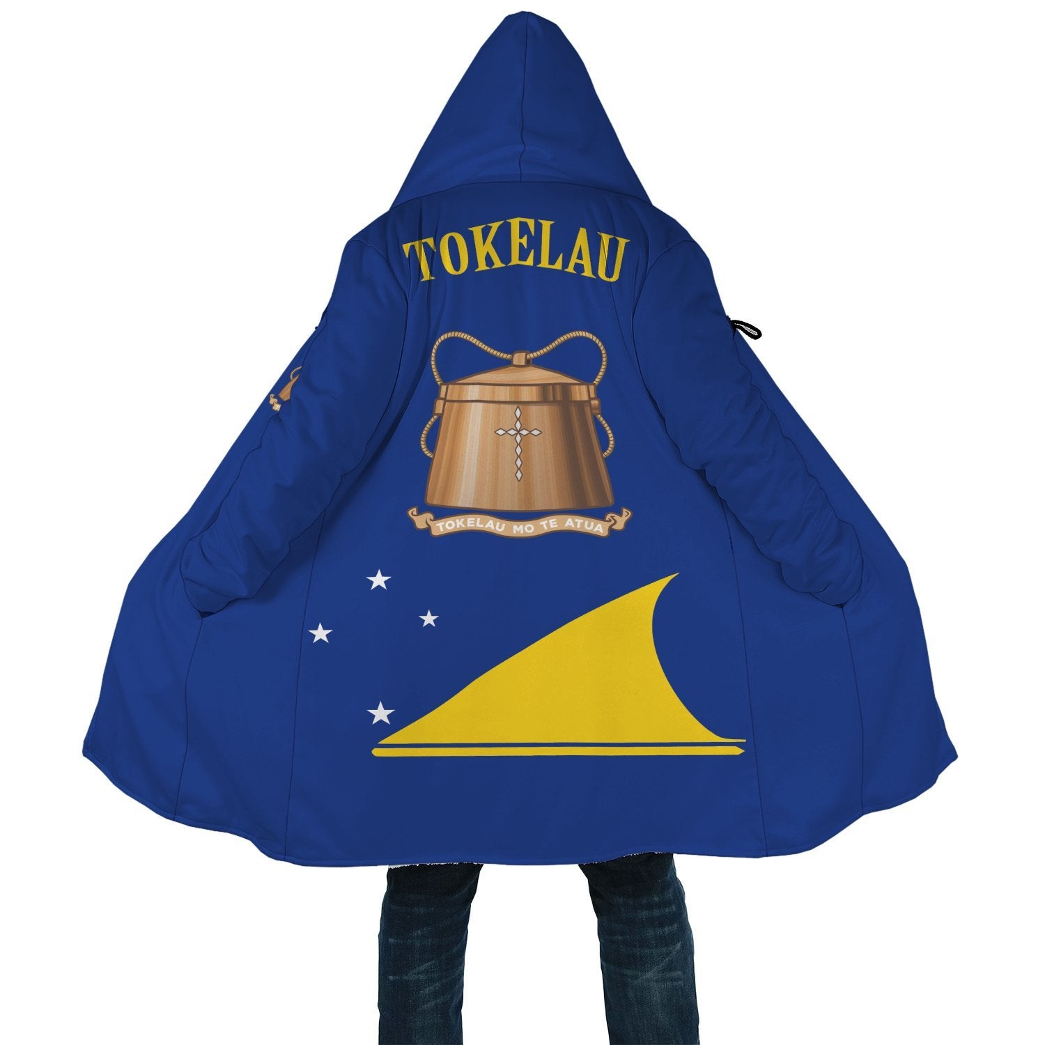 Tokelau All Over Print Cloak A5 Unisex Blue - Polynesian Pride