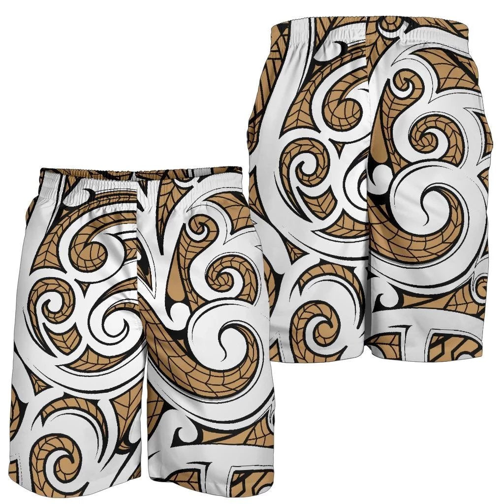 Polynesian Maori Ethnic Ornament Gold Men's Short Gold - Polynesian Pride