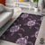 Purple Turtle Area Rug Black - Polynesian Pride