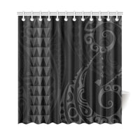 Hawaii Kakau Gray Polynesian Shower Curtain - Polynesian Pride