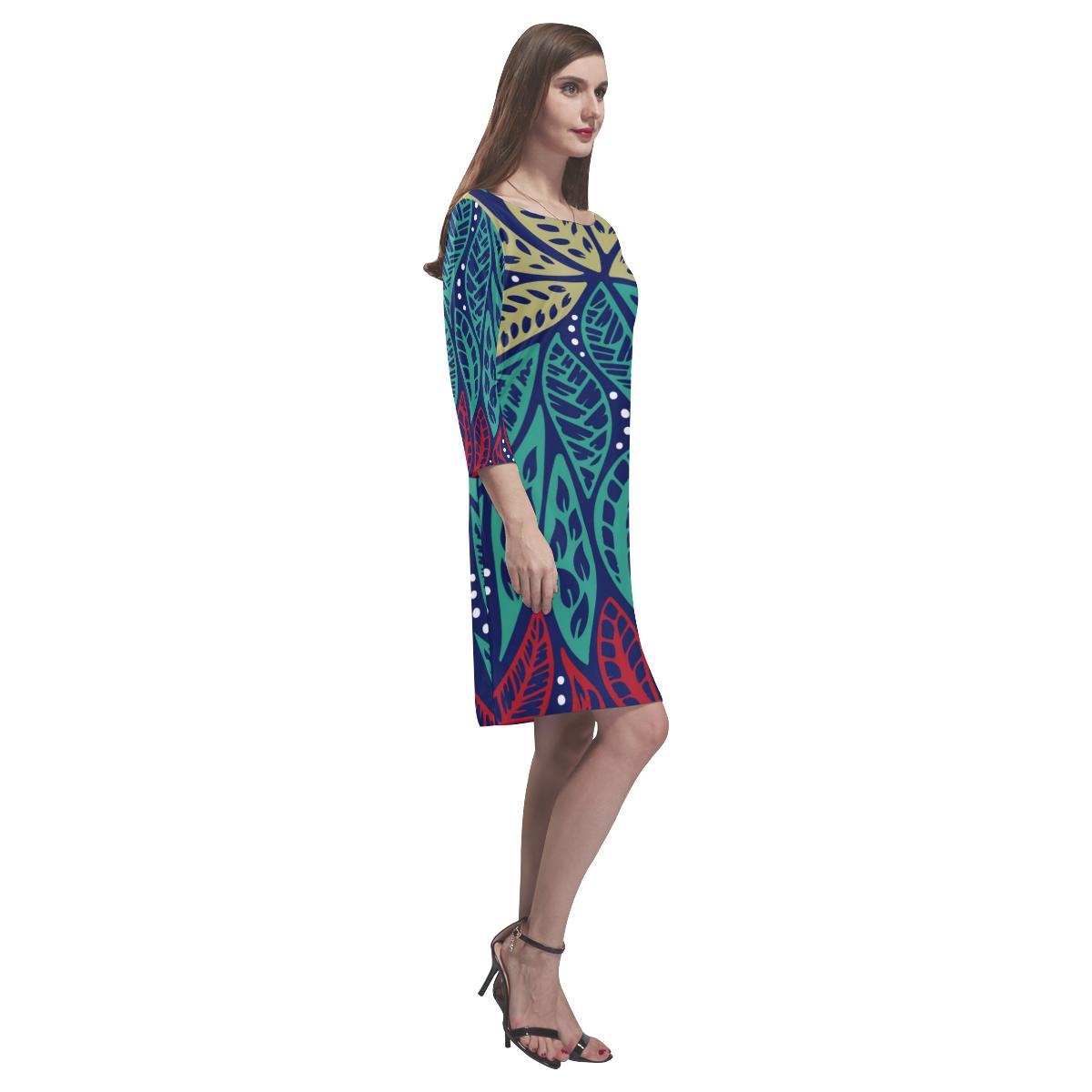 Hawaii Floral Rhea Loose Round Neck Dress - Polynesian Pride