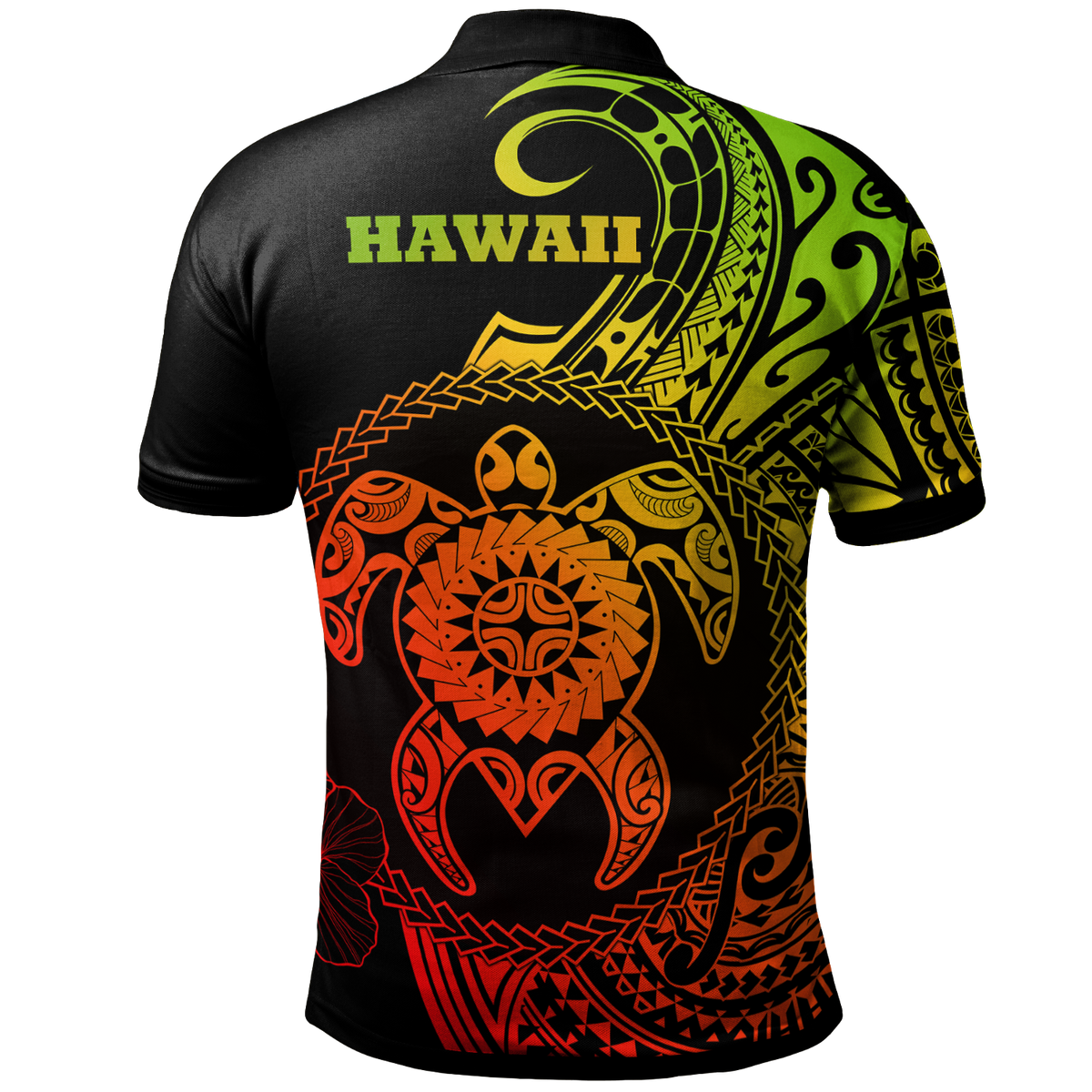 Hawaii Polynesian Custom Polo Shirt Vintage Polynesian Turtle (Reggae) - Polynesian Pride