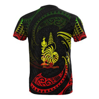 New Caledonia Polynesian Custom T Shirt Reggae Tribal Wave - Polynesian Pride