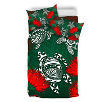 Hawaii Lehua Flowers Turtle Poly Bedding Set - Ser Style - AH - Polynesian Pride