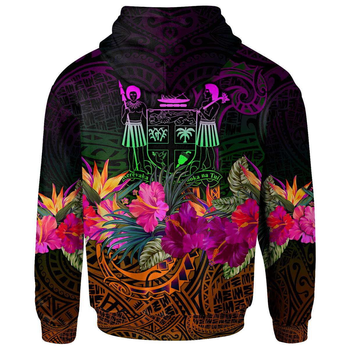 Fiji Custom Hoodie Summer Hibiscus - Polynesian Pride