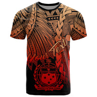 Samoa Polynesian Custom T shirt Tribal Wave Tattoo Red Ver 2 Unisex Red - Polynesian Pride