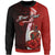 Vanuatu Polynesian Custom Personalised Sweater - Coat Of Arm With Hibiscus Unisex Red - Polynesian Pride