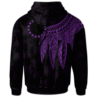 Cook Islands Hoodie Polynesian Wings (Purple) - Polynesian Pride