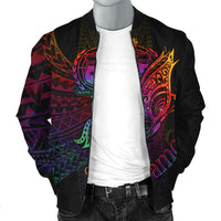 Samoa Men's Bomber Jacket - Butterfly Polynesian Style - Polynesian Pride