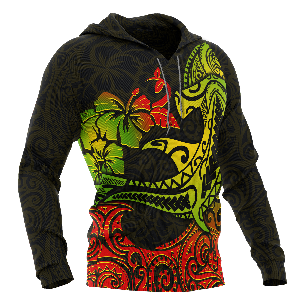 Hawaii Hoodie Polynesian Hammerhead Shark - Polynesian Pride