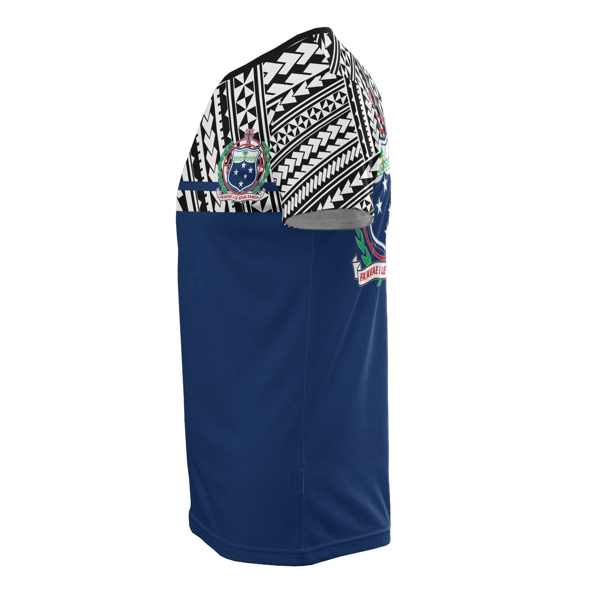 Samoa All Over T Shirt Samoa Coat Of Arms Polynesian Horizontal Style - Polynesian Pride