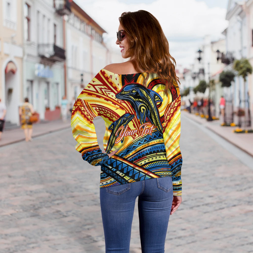 (Custom Personalised) Polynesia Best Mom Ever Women Off Shoulder Sweater - LT12 - Polynesian Pride