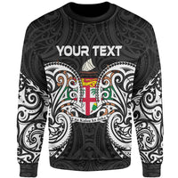 Fiji Polynesian Custom Personalised Sweater - Spirit Style White Unisex White - Polynesian Pride