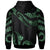 New Caledonia Polynesian Zip Hoodie Polynesian Tattoo Green Version - Polynesian Pride